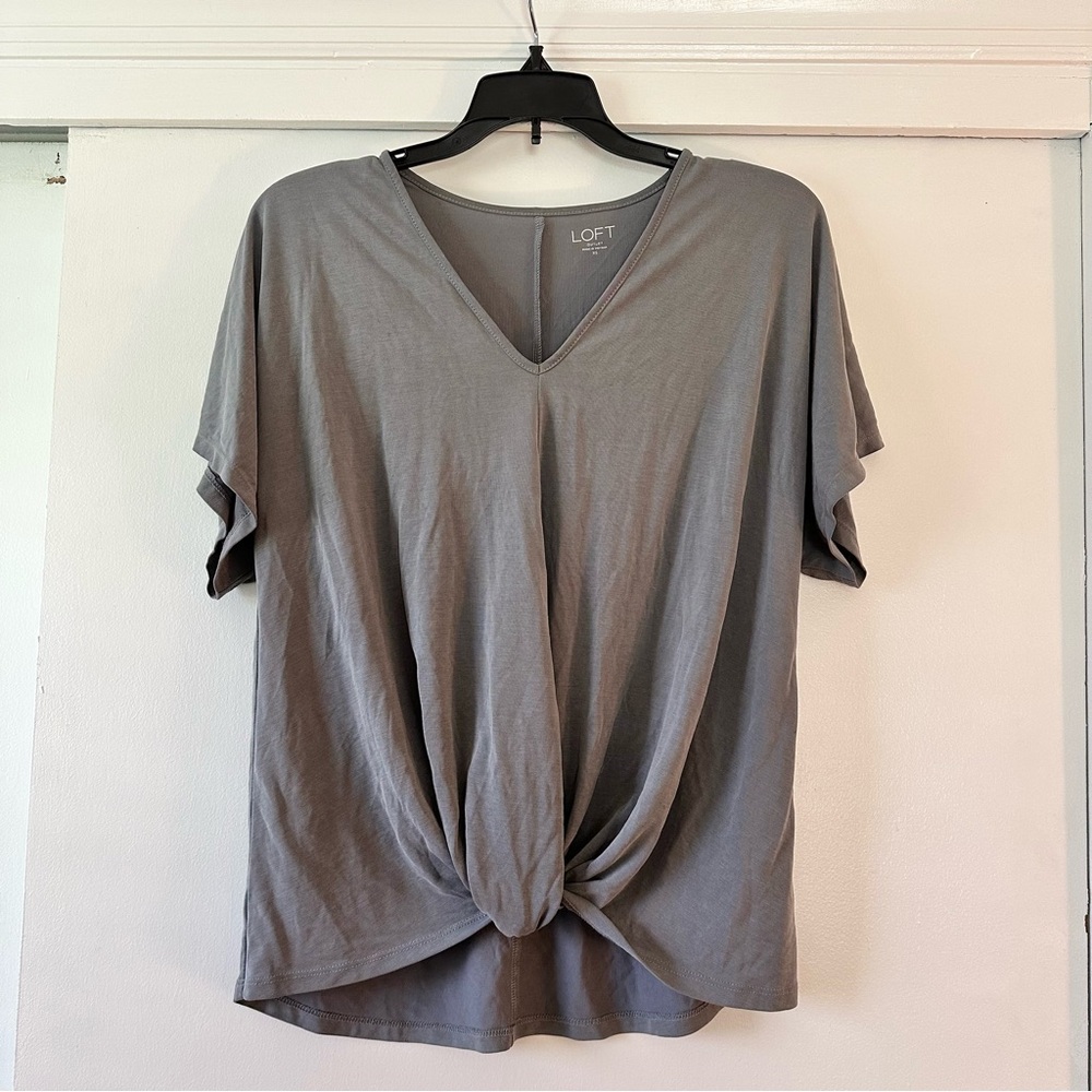 LOFT Modal Knot Front Top